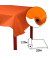 4 PROnappe Tischdecke orange 1,2 x 20,0 m